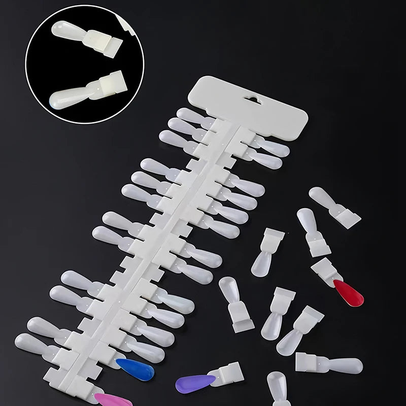 Natural Clear Card Removable Nail Art Display False Tips Rack Qme