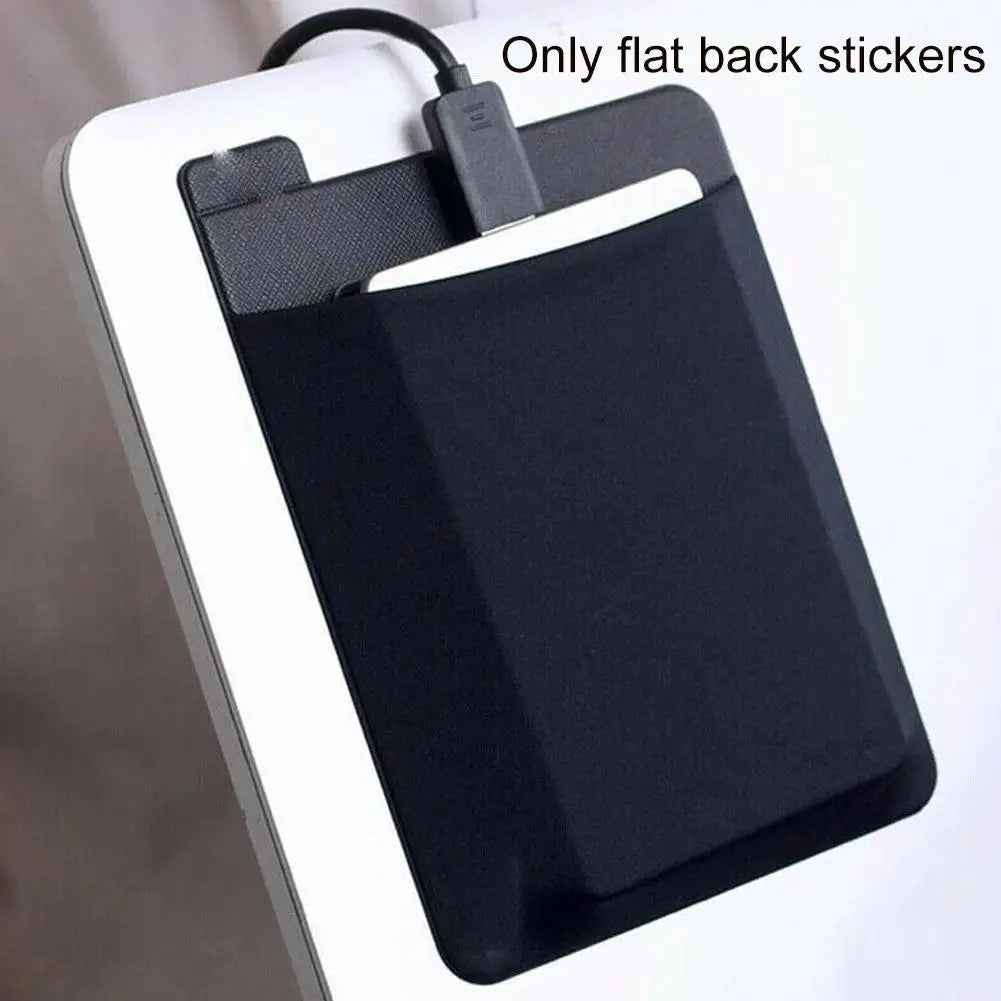 NEW Self Adhesive Laptop Rear Storage Bag for Mouse Digital Hard Drive Pen Pocket Pouch Laptop Accessories Qme