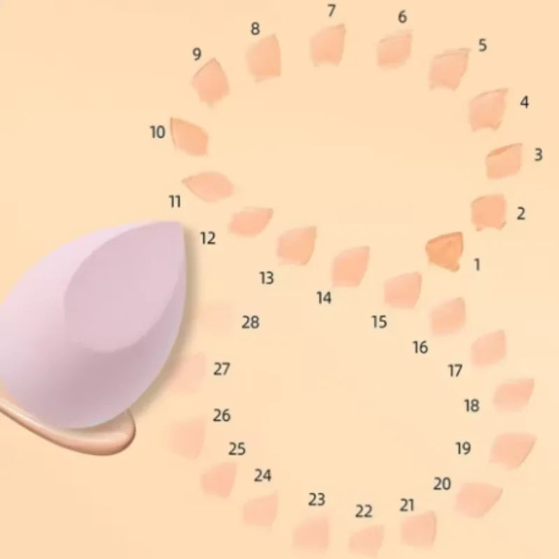 14pcs Makeup Sponge Puff Set Velvet Triangel Powder Puff Beauty Egg Mini Finger Cosmetic Puff For Loose Powder Foundation Cream Qme