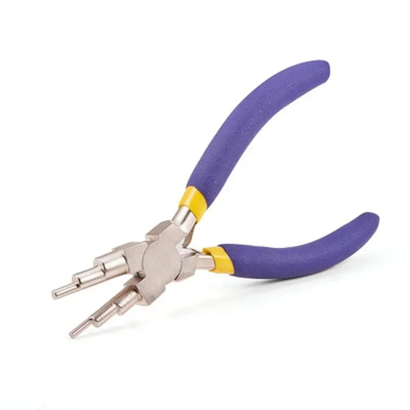 6 In 1 Carbon Steel Bail Making Pliers Round Nose Jewelry Pliers DIY Wire Looping Tool For Earrings Hooks Jewelry Making Qme A