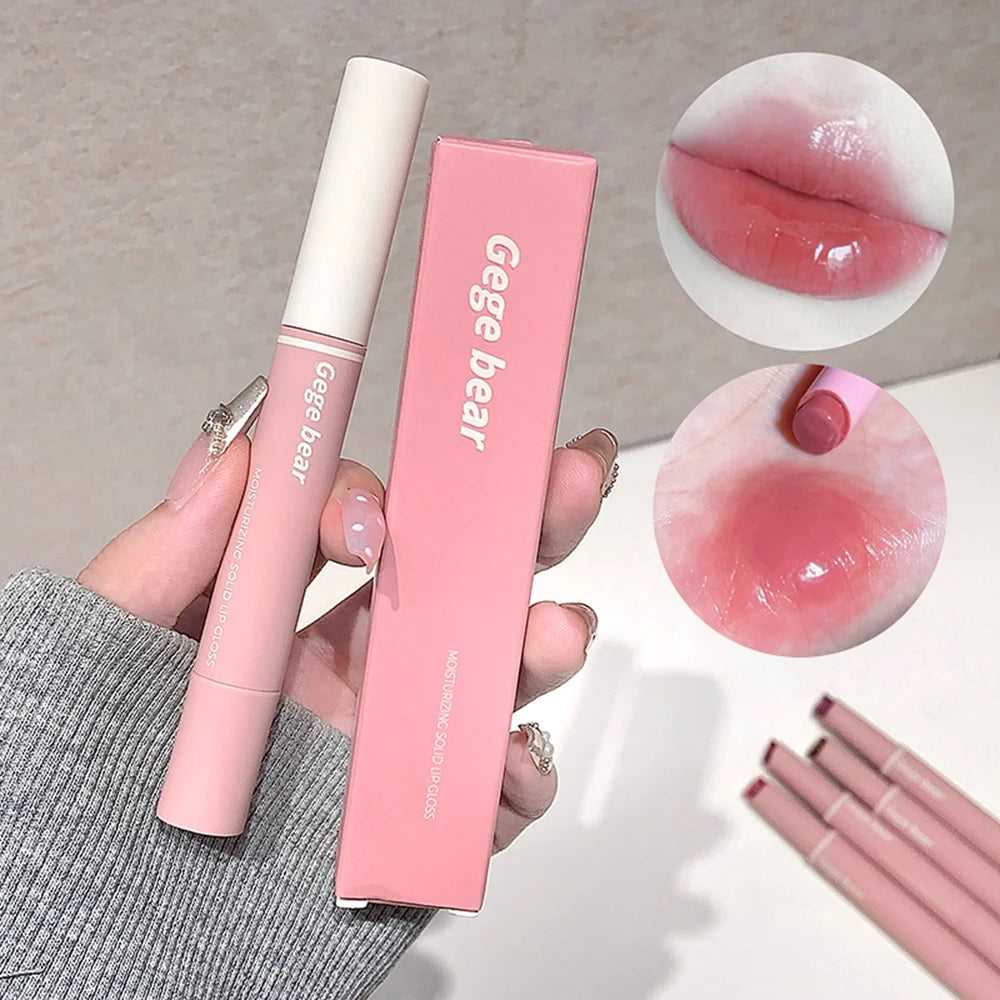 Gege Bear Mirror Lip Glaze Lipstick Moisturizing Effect Long-lasting Qme