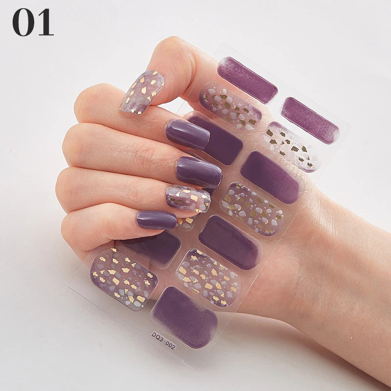 Nail Stickers Fashion Polish Self Adhesive Manicure Decoracion Strips Qme 01