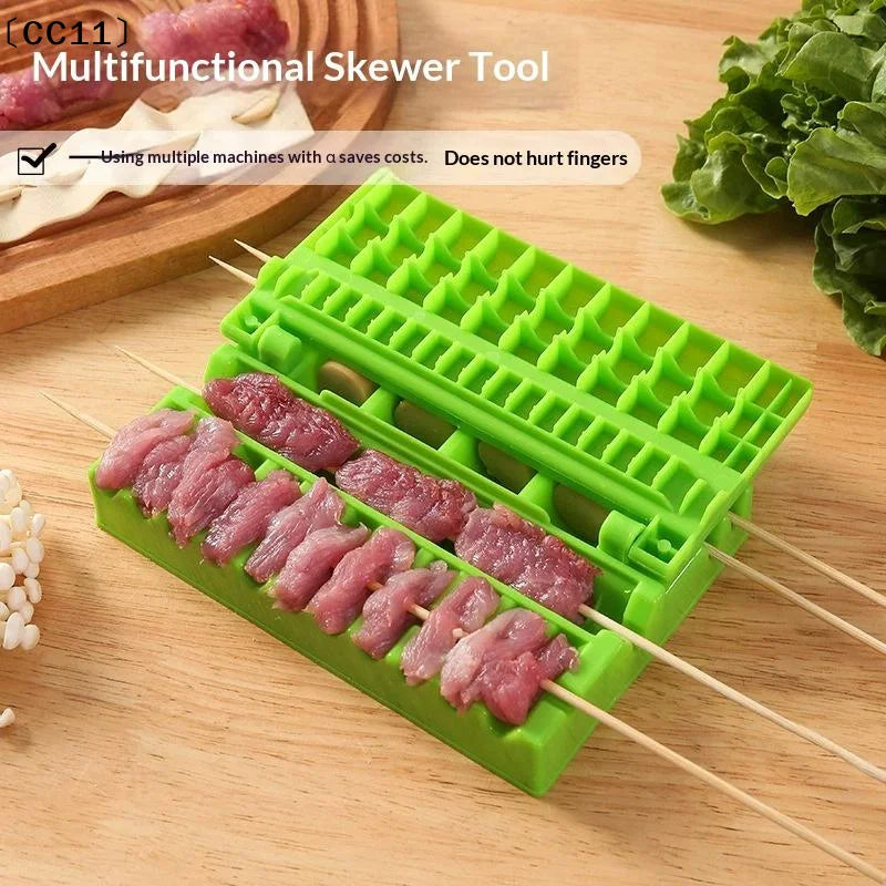 Food Grade Plastic Kebab Skewer Maker Quick Easy Use Time Saving Qme