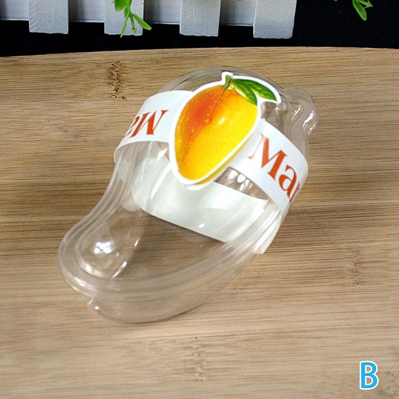 CC1110Pcs Creative Mango Shape Disposable Dessert Cake Plastic Cup Qme Style A 10PCS