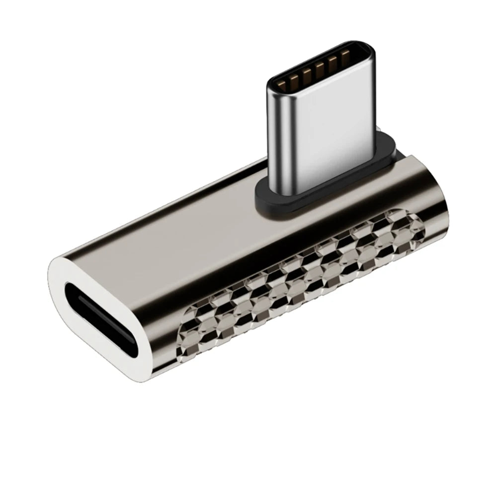 USB C 90 Degree Converter USB 20Gbps Type C to USB C OTG Adapter 8K/4K 100W USB Type C Quike Charging Connector For TV Tablet Qme middle bend