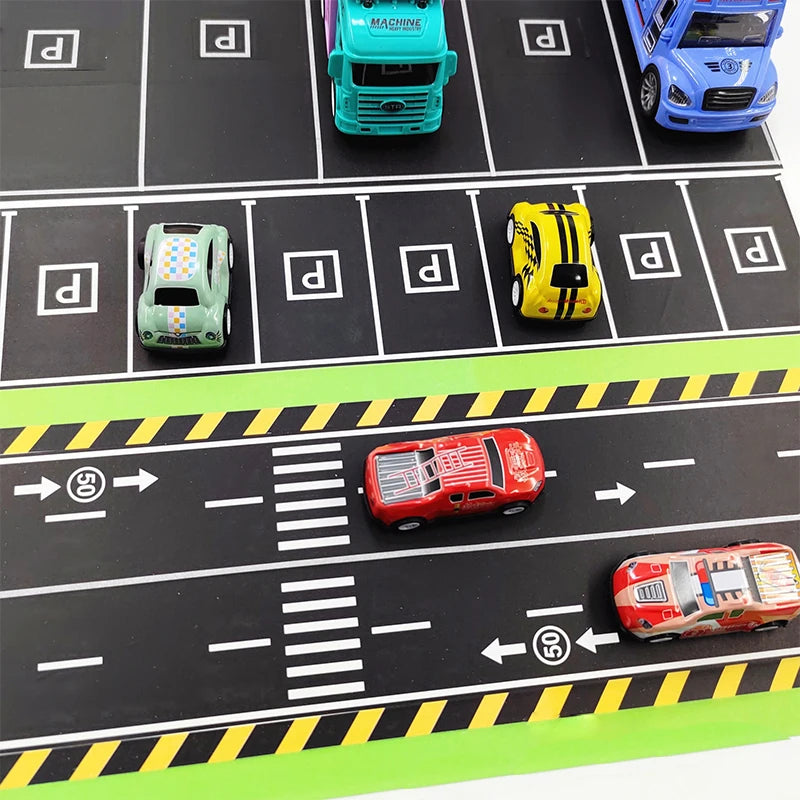 DIY Road And Rail Transit Design And Paper Tape, Used For Railw 28 Rolls+9 Traffic Game Scene Application Stickers Qme
