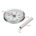 0-120℃ Stainless Steel Clamp-on Tube On Tube Heating Spring 63mm Metal Temperature Temp Gauge Spring Industrial Tool Qme 1Pc