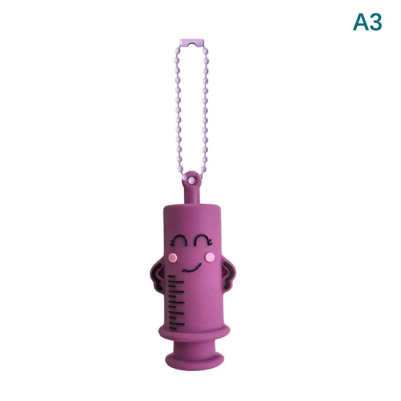 1Pc Ampoule Bottle Opener Keychain Syringe-Shaped Cutter Nurse Doctor Ampoule Bottle Opener Aid Medication Vial Breaker Tool. Qme A3