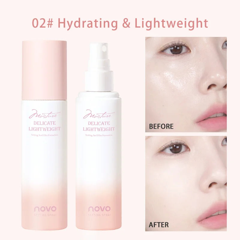 Long-Lasting Makeup Setting Spray-Hyaluronic Acid Niacinamide, Moisturizing, Oil Control, Waterproof & Sweat-Resistant Qme 02