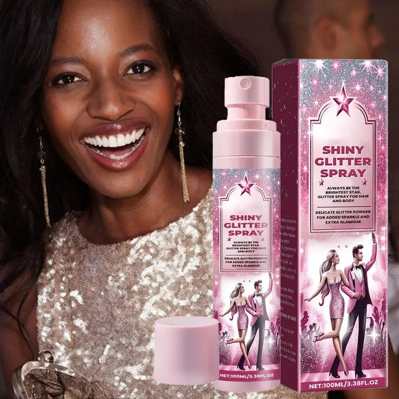 Shiny Body Glitter Spray Hair Clothes Highlighter Powder Gloss Qme