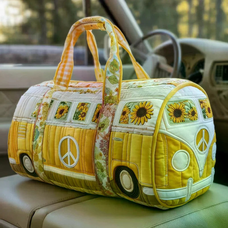 Women 3D Quilting Craft Travel Duffel Bag Fashion Sun Mountain Forest Qme
