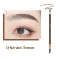 Wild Line Eyebrow Pencil High Quality Pull Eyebrow Pencil Waterproof Hard Core Flat Head Pencil White Black Leather Makeup Pen Qme Color-3