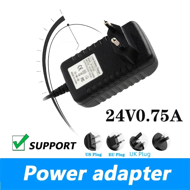 24V 0.75A Power Adapter 24V 750MA Universal Regulated Power Cord EU US UK AU PLUG DC 5.5*2.1MM Qme EU PLUG 24v 0.75A