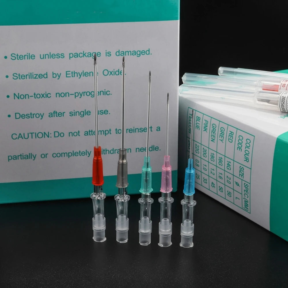 5/10PCS Sterilized Catheter Piercing Needles Supply Professional Piercing Stores Home Nose Lip Ear Eyebrow Body Piercing Needle Qme 20G 50PCS