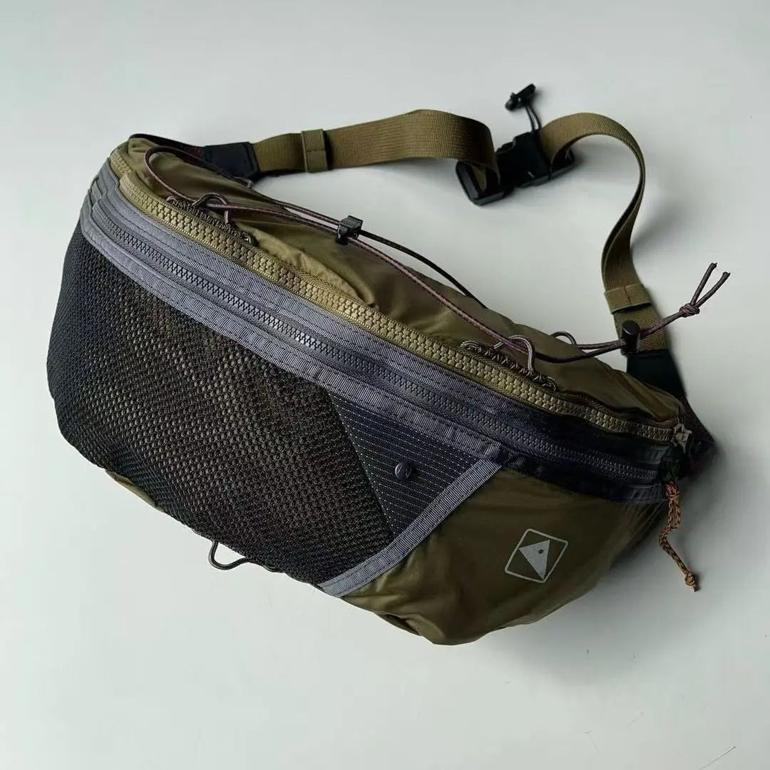 Large Capacity Men's Outdoor Breast Bag Travel Leisure Sports Qme army green