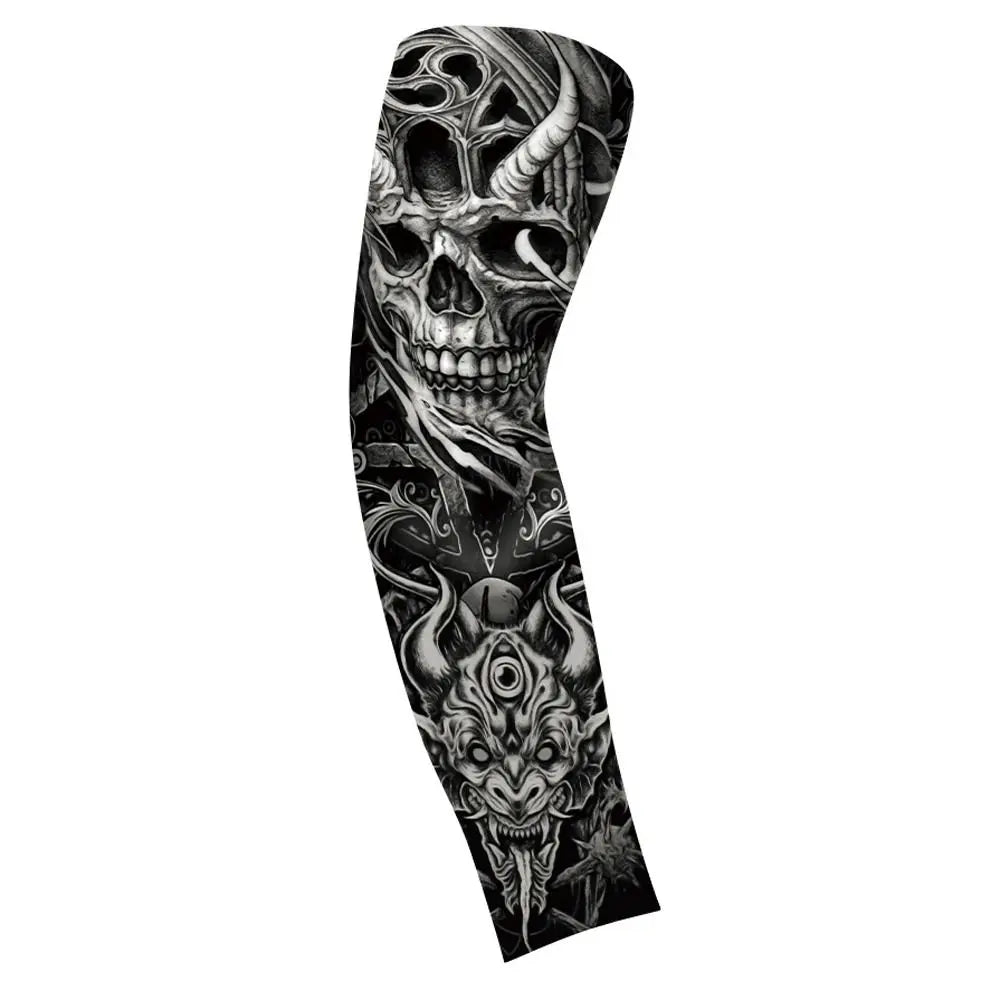 Flower Arm Pattern Flower Arm Tattoo Sleeve Breathable Thin Men Sunscreen Sleeve UV Protection Long-sleeved Ice Silk Arm Sleeve Qme style 17