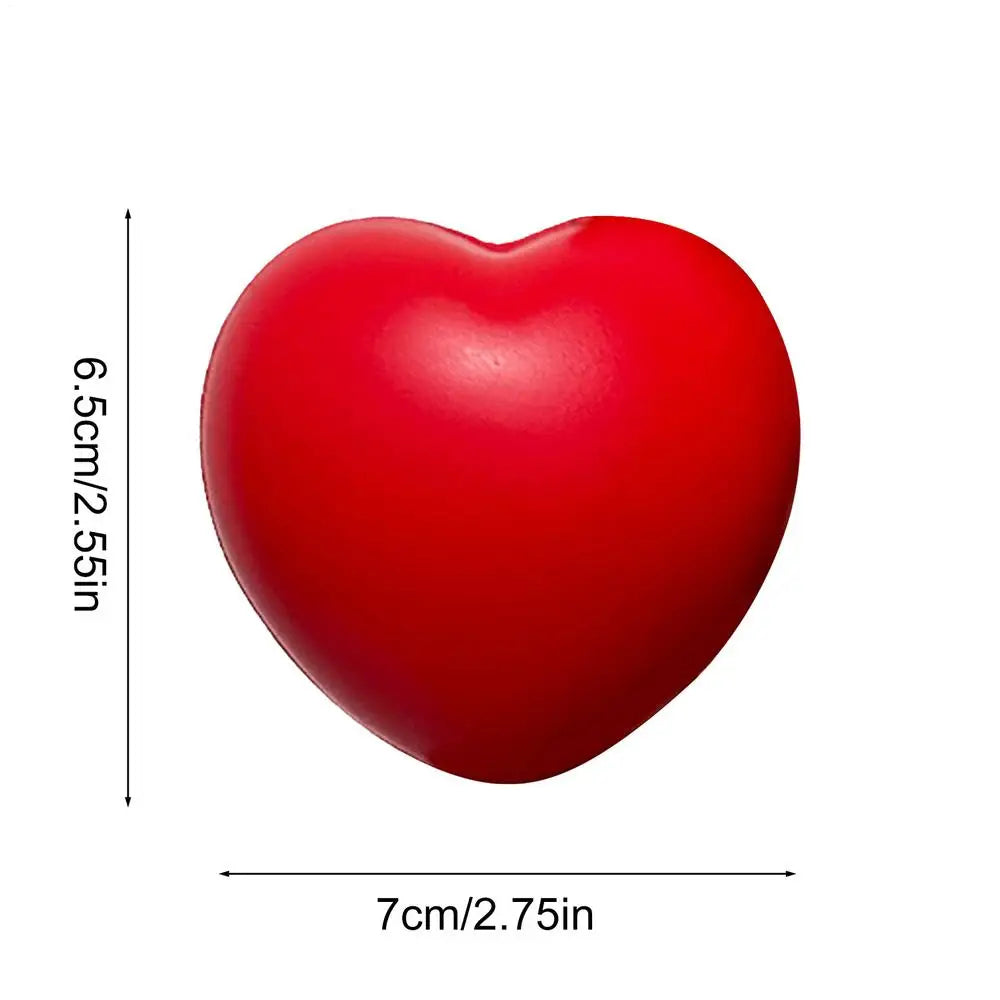 Strengthening PU Foam Grip Exercise Balls Heart Shaped Hand Squeeze Balls for Hand Rehabilitation Fitness Yoga Supplies Qme Red