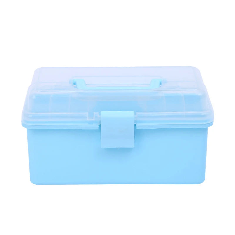 Plastic Portable Makeup Hairpin Organizer Nail Art Jewelry Box 3 Qme