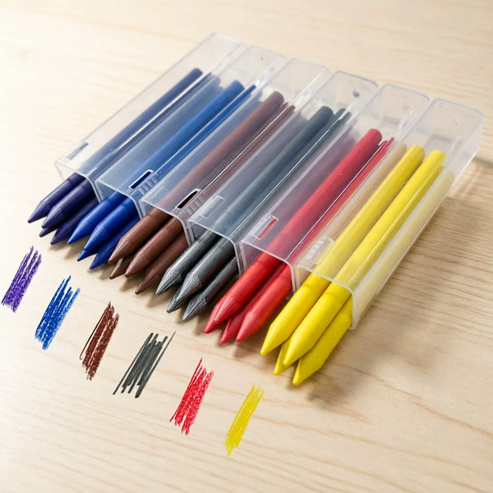4Pcs/Box 5.6mm 2B/4B/6B/8B Solid Mechanical Pencil Replaceable Lead, Mechanical Pencil Lead Marking Architectural Accessory Qme