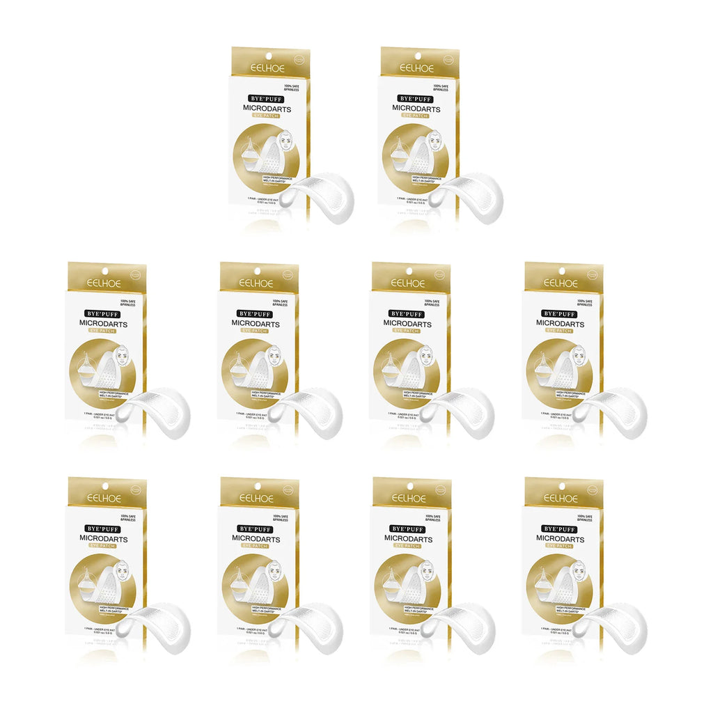 Hyaluronic Acid Microneedle Eye Patches Reduces Dark Circles & Puffiness Fade Fine Lines Under Eyes Nourishes Delicate Eye Skin Qme 10 pairs