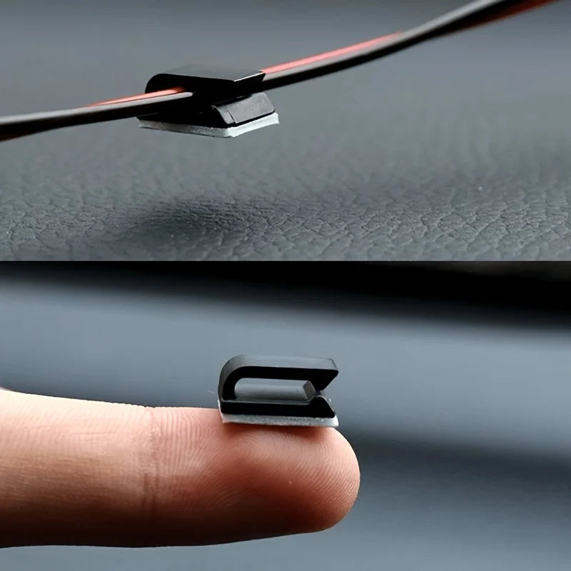 -adhesive Car Fixed Clip Car GPS Data Cable Light Cord Decorative Wire Fixing Organizer Wire Management Harness Clamp Qme