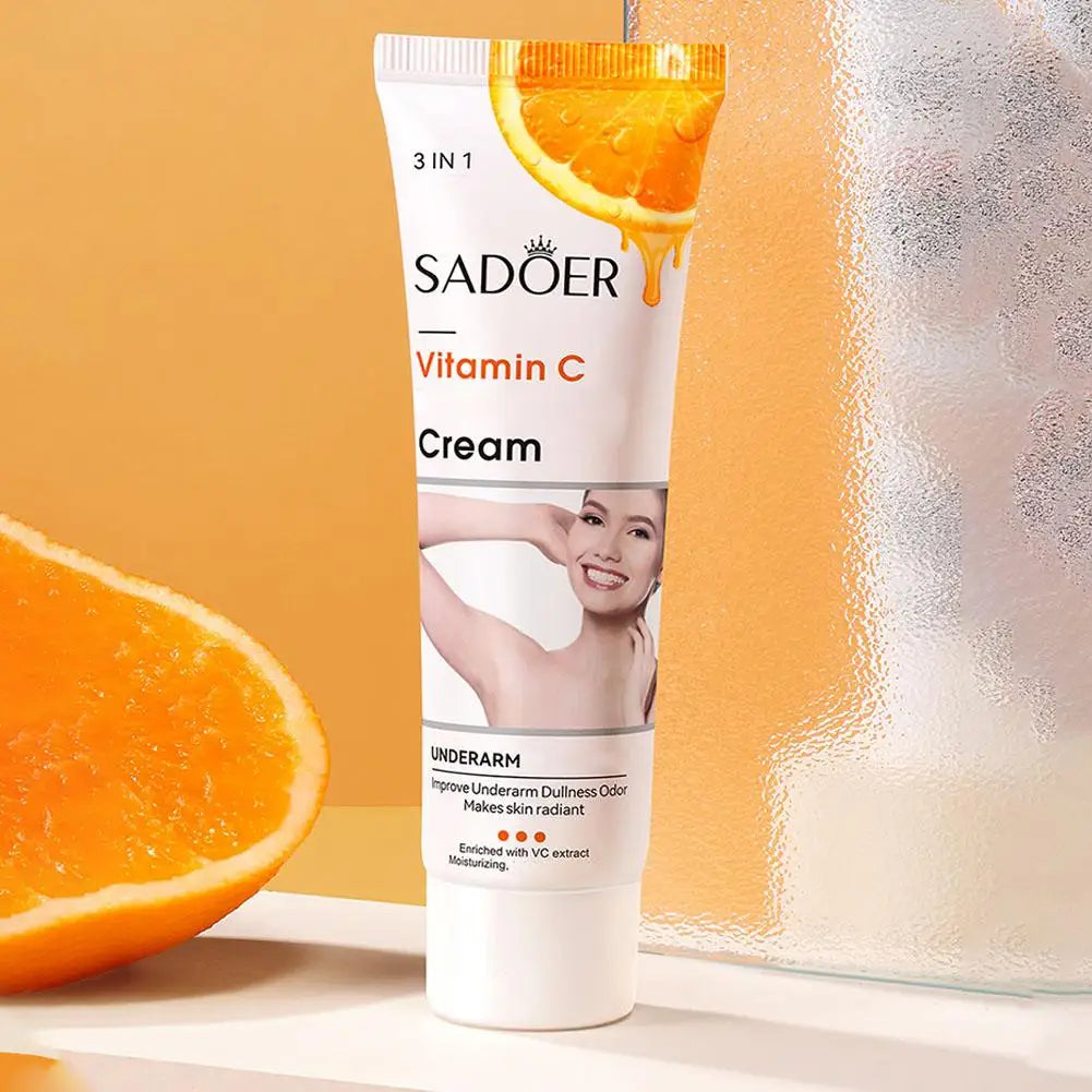 Vitamin C Underarm Cream Skin Whitening Body Dark Spot Remover Qme