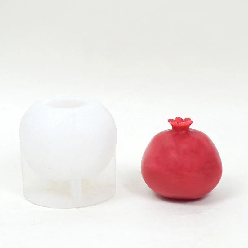 Creative Pomegranate Candle Silicone Mold DIY Handmade Gypsum Carving Art Aromatherapy Home Decor Ornament Making Gift Qme
