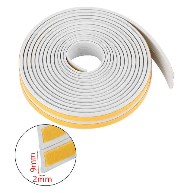 Rubber Foam Window Door Seal Self Adhesive Windproof Tape Door Joint Filler Collision Avoidance Soundproof Sealing Strip Qme