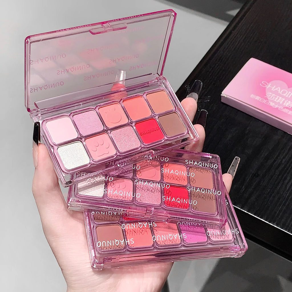 10-Color Eyeshadow Palette Colorful Matte Shimmer Pigment Smooth Qme