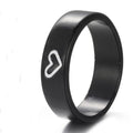 Couple Love Heart Matching Anniversary Couples Stuff Rings Ins Net Red For Women Men Valentines Day Aesthetic Jewelry Gift Set Qme black Size 7