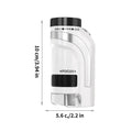 Kids Microscope Handheld 50x-300x Digiscope With LED Light Pocket Hand Microscope for Kid Boys Girls Christmas New Year Birthday Qme Silver