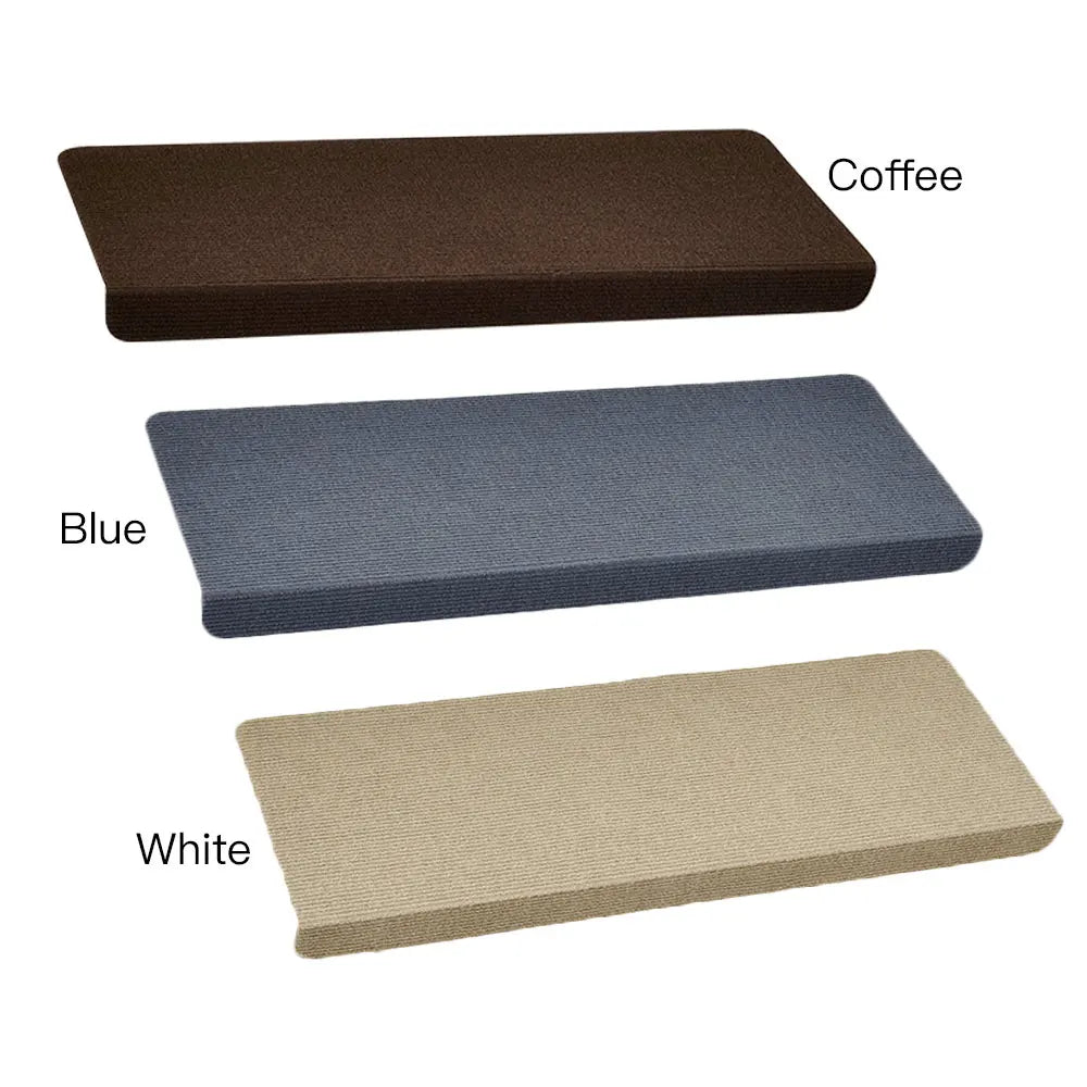 Indoor Stair Treads Stair Treads Anti Slip Carpet Mat Self Adhesive Multipurpose Stair Mat for Wooden Steps 9.44x25.19in Coffee Qme
