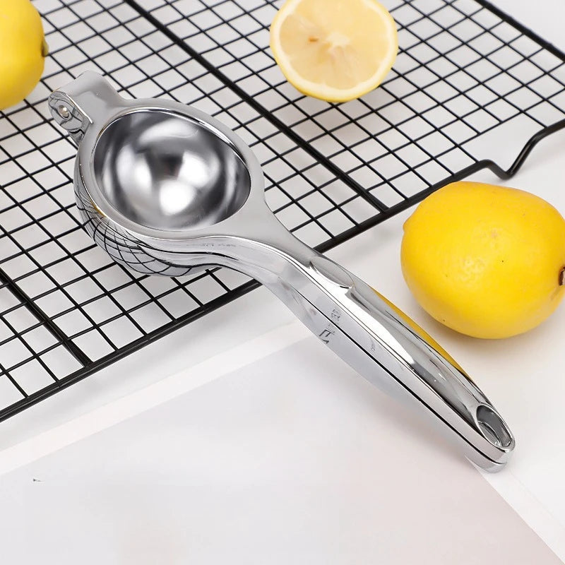 Premium Zinc Alloy Lemon Clip Juicer Manual Citrus Press Home Kitchen Qme Clear
