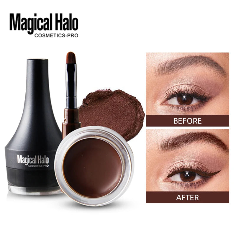 Eyebrow Pomade Brow Natural Dyeing Brow Tinted Waterproof Long Lasting Sculpted Brow Gel With Brush Eyeliner Cream Enhancers Qme