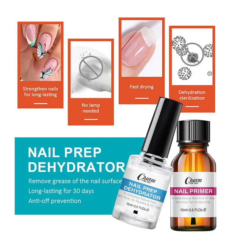 Gel Nail Preparation Drying Agent Acid-free Base Coat Alcohol-free Qme