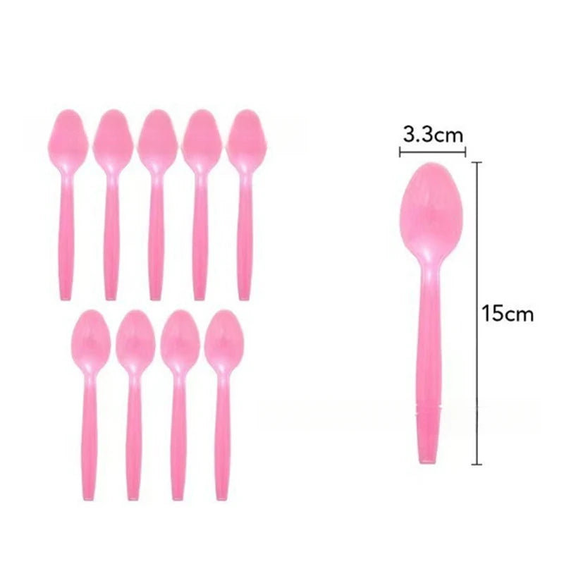 Hello Kitty Kuromi-themed Birthday Party Decorations Balloons Paper Qme Pink Spoons 10-piece