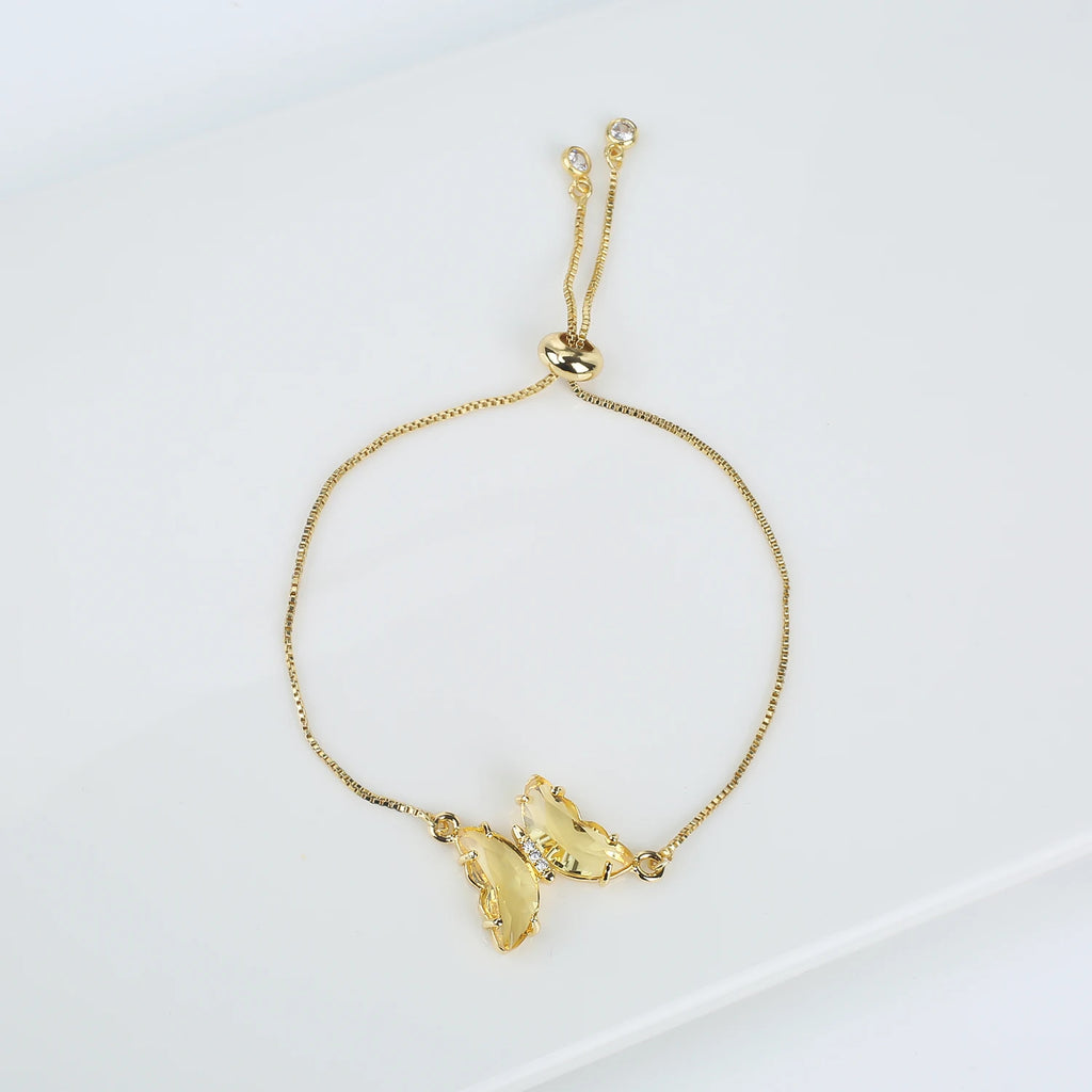 New Trend Fashion Crystal Zirconia Butterfly Charm Bracelet Temperament for Women Light Luxury Party Jewelry Gift Daily Wear Qme Bracelet 4 23cm