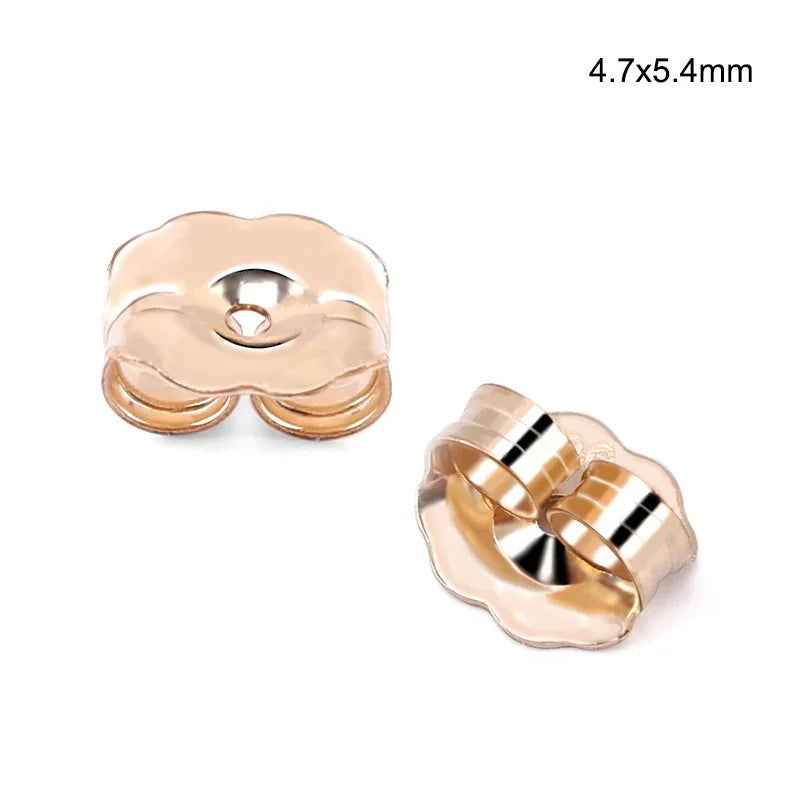 A Pair 14k Gold Filled Earrings Back Stopper Ear Stud 5Size Ear Post Nuts For DIY Earrings Stud Pin Caps Jewelry Making Supplies Qme 4.7x5.4mm-a pair