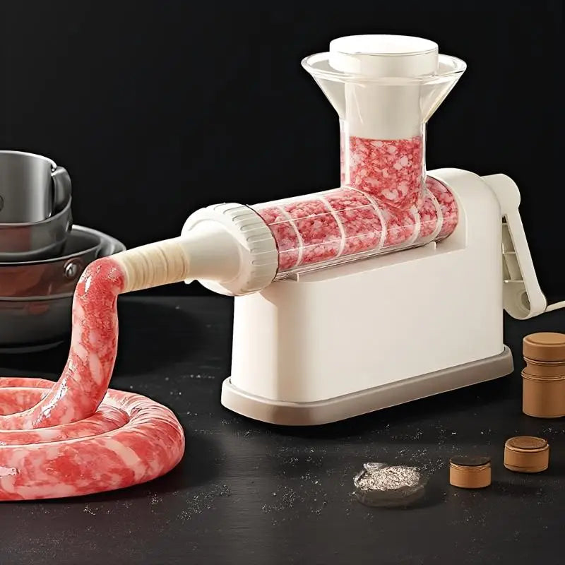 Manual Sausage Stuffer Machine Meat Grinder Filling Maker Tubing Qme