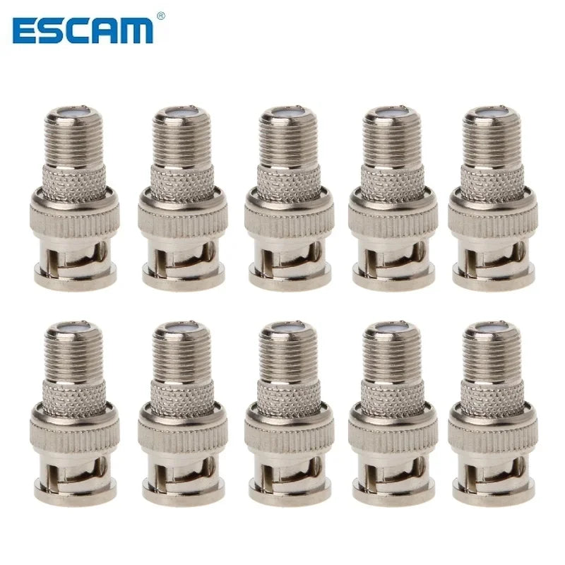 30Pcs/Set BNC Male Plug To F Female Jack Coax Connector Adapter For CCTV Camera Qme CN 30pcs