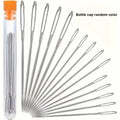15PCS DIY Craft Tools Large Eye Needles Steel Embroidery Cross Stitch Knitting Yarn Sewing Hand Crochet Hook Set Kit Qme 15pcs
