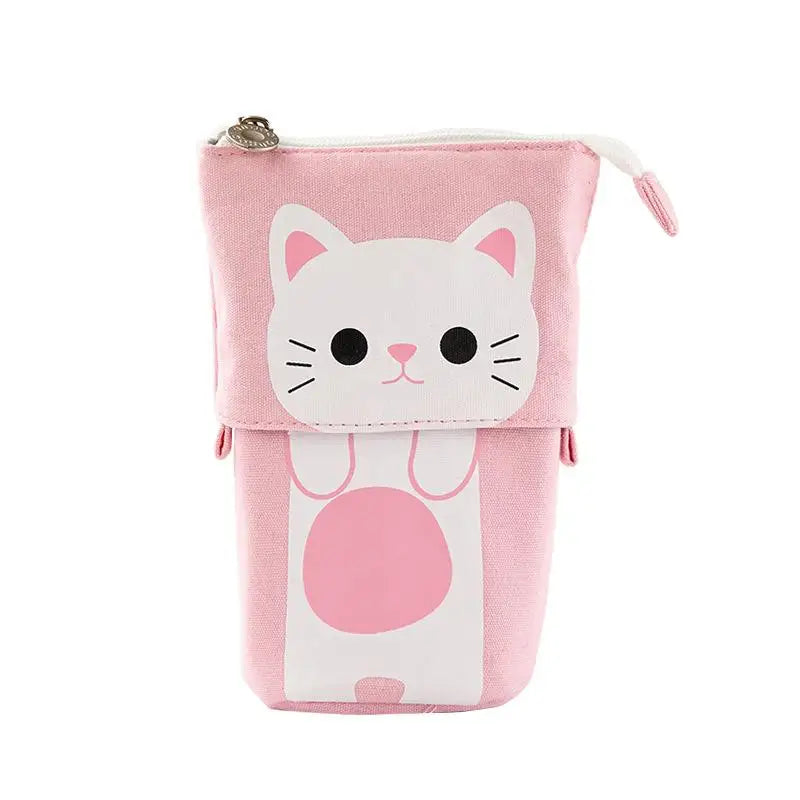 Retractable Pencil Case Kawaii DIY Printed Pen Large Capacity Holder Qme A4