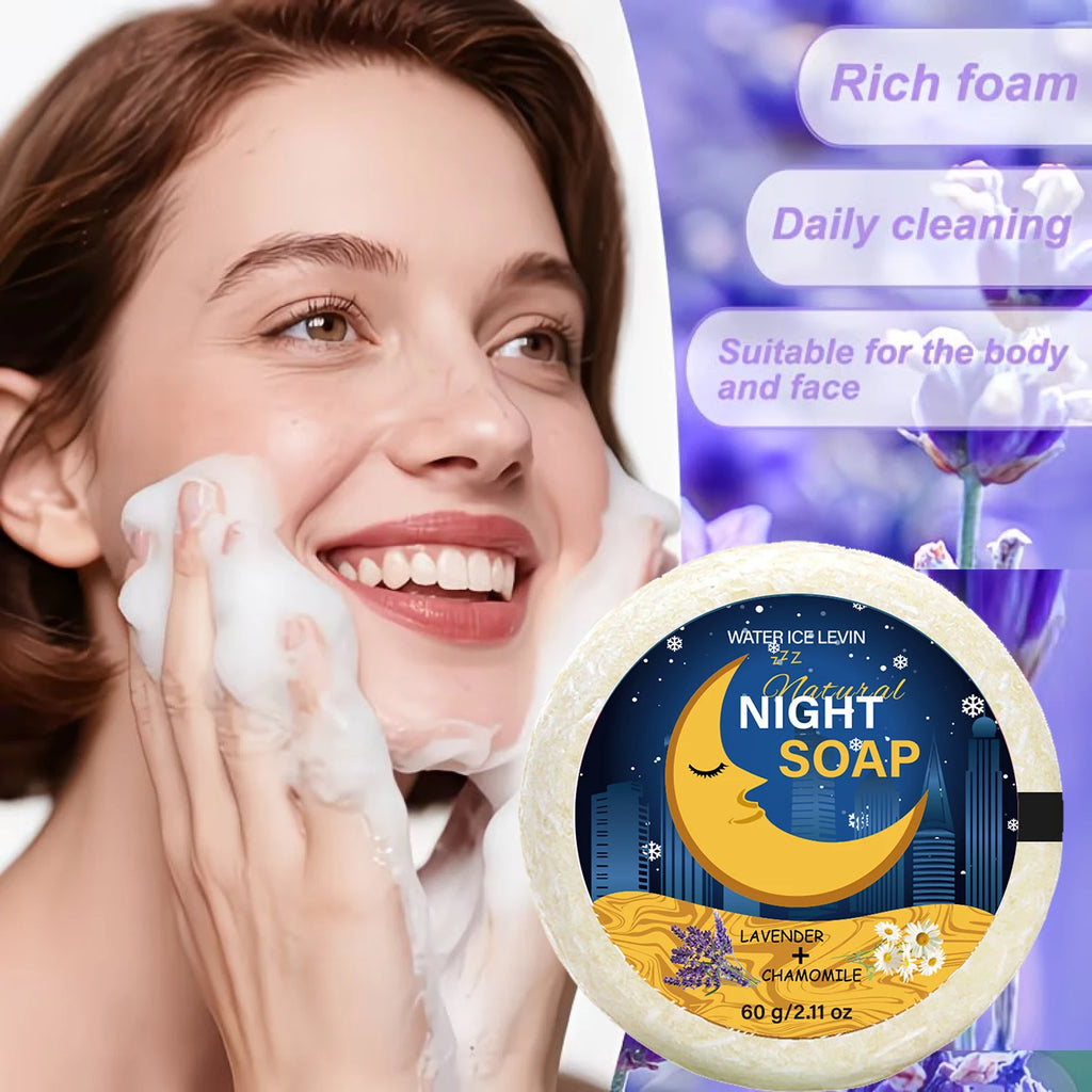 Niacinamide Infused Night Bath Soap, Gentle Clean & Hydrate Skin with Herbal Extracts Qme