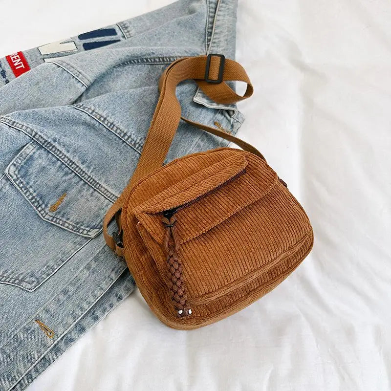 Crossbody Bag For Women Casual Style Zipper Closure Adjustable Strap Large Capacity Multi Pockets Messenger Bags Shoulder Purse Qme Brown