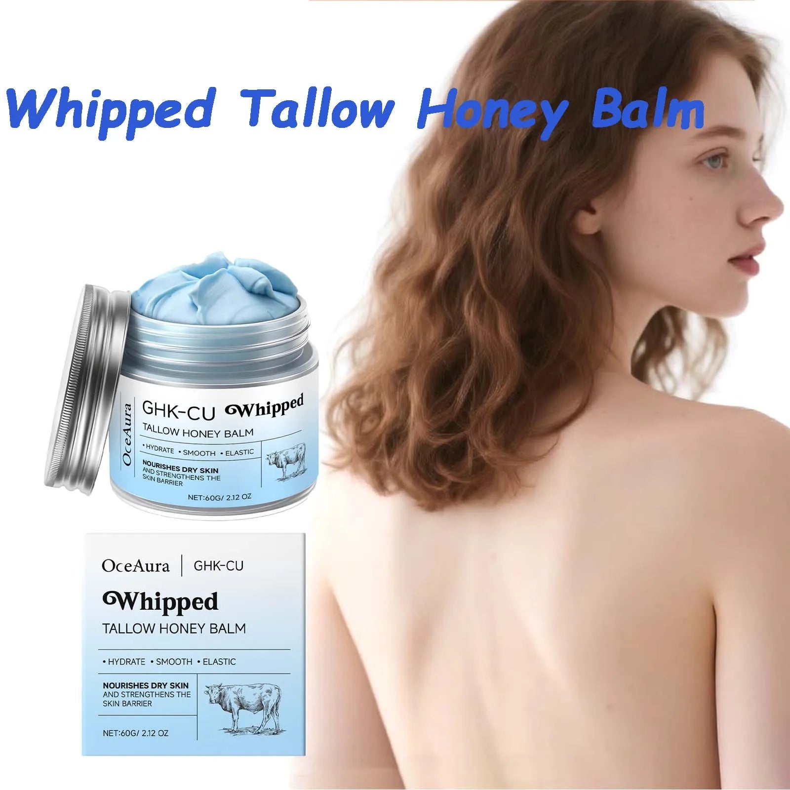 Whipped Tallow Honey Balm Deep Moisturizing for Dry Cracked Skin Non-Greasy Body Butter Brightening Tightening Face Cream Care Qme
