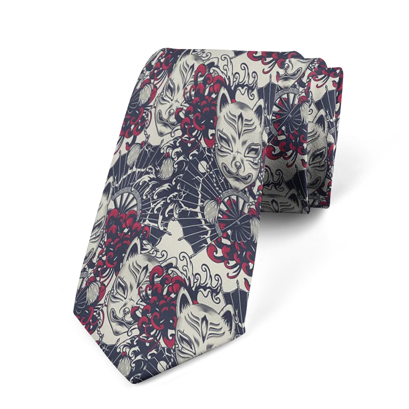 Cartoon Skeleton Men's Women's Tie Fashion Casual Printing Novelty Qme style3
