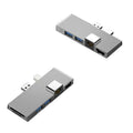 6-in-1 1pcs Multi-function Adapter Ethernet Port HD MI-compatible TF SD USB Conversion For Surface Pro 4/5/6 Qme Silver