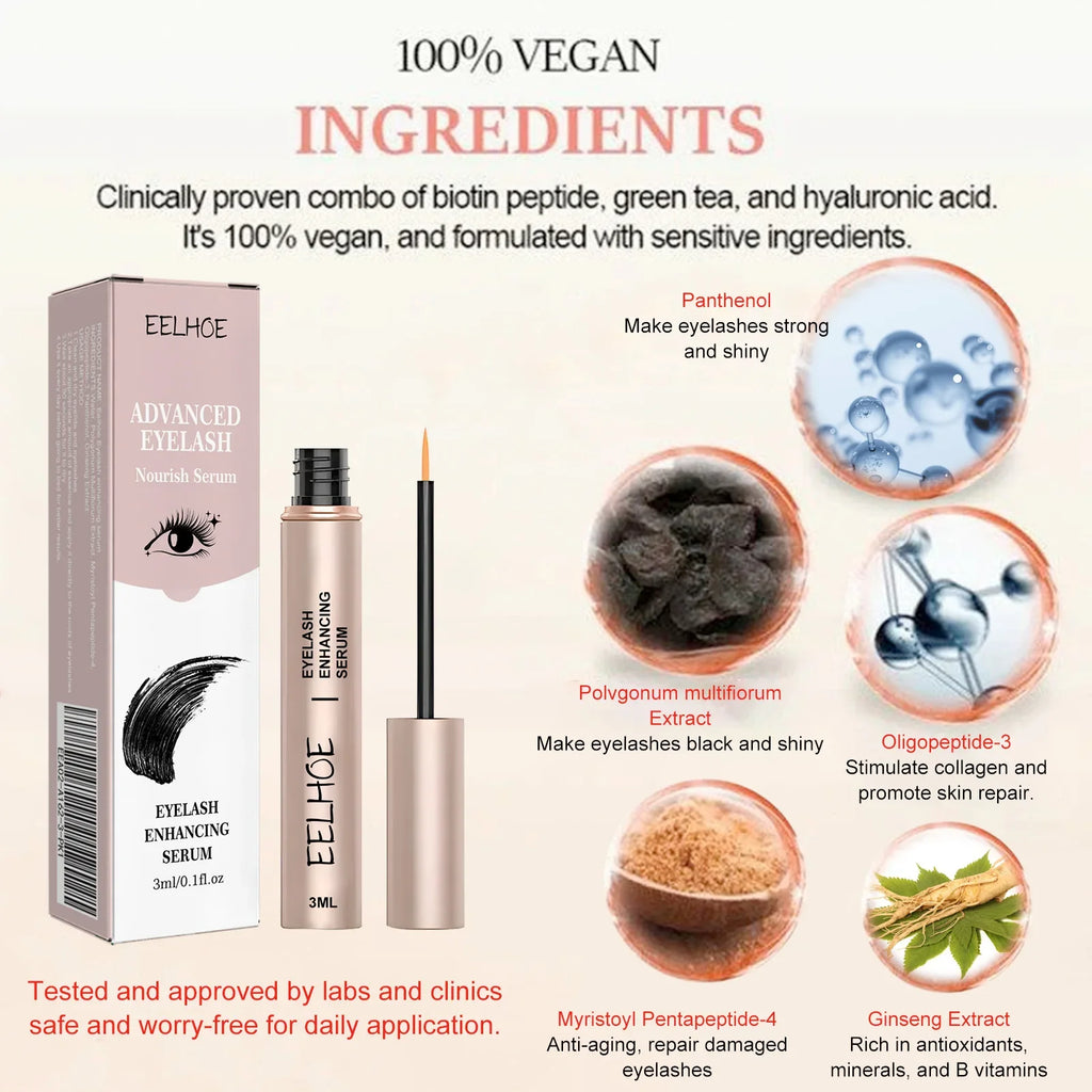 Eyelash Enhancer Serum Lifting Eyelashes Mascara Fuller Thicker Natural Lashes Longer Lengthening Nourishing Eyebrow Essence Qme