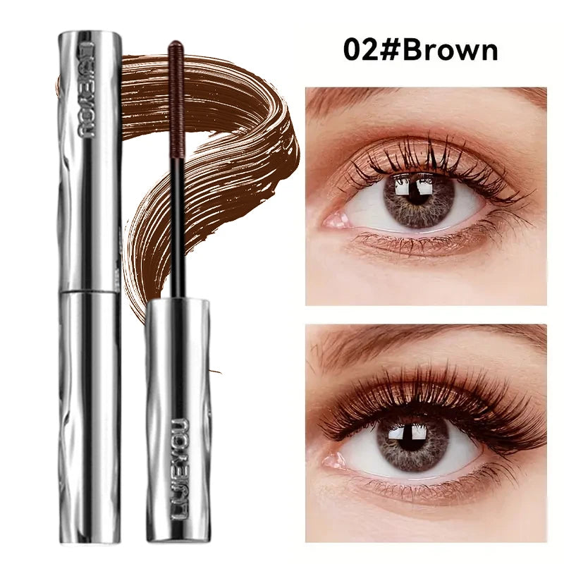 Steel Tube Mascara Waterproof Sweat-proof Formula Thickens Lengthens Qme 02Brown