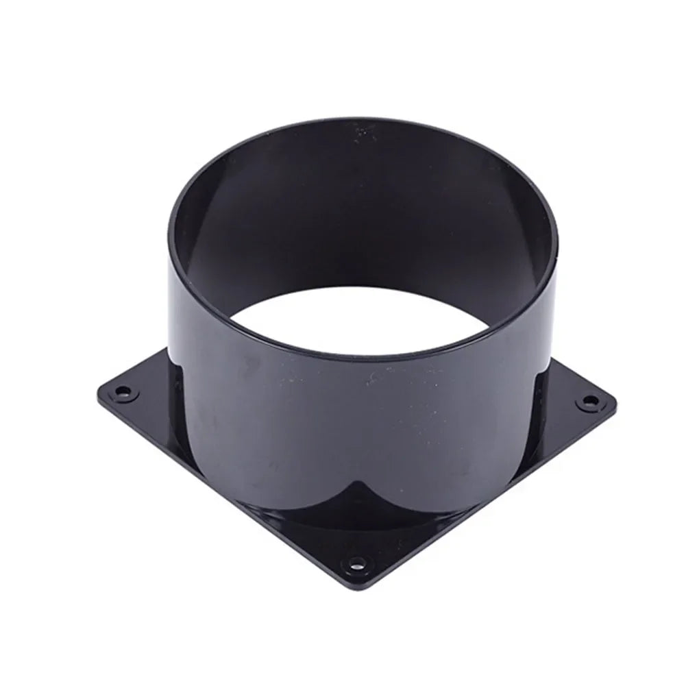 1pc Flange Connector ABS Black 75MM 100MM 120MM Smooth Small Air Resistance Indoor Ventilation Equipment Pipes Connections Qme 120mm